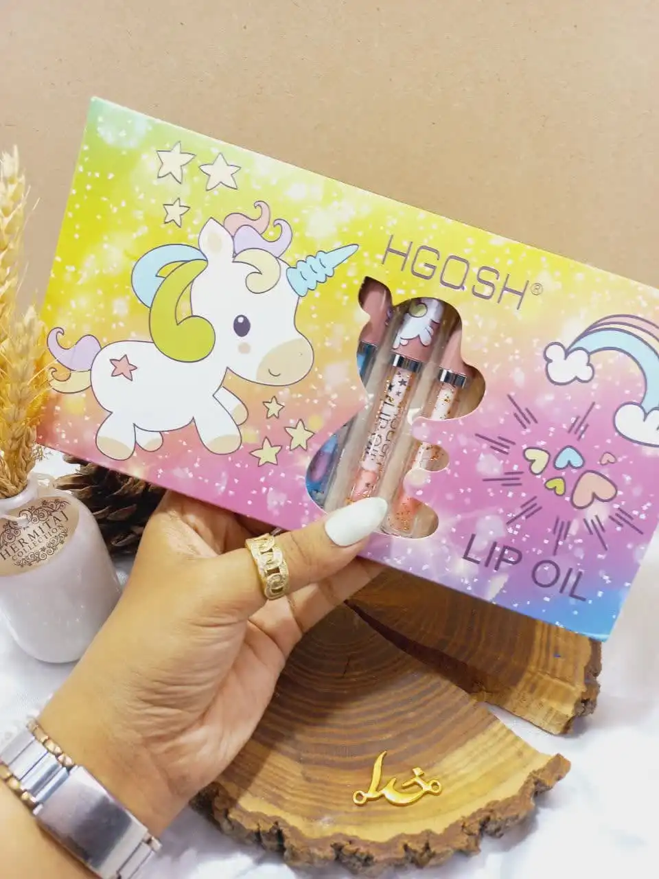 برق لب اکلیلی طرح تک شاخ برند اچ گاش HGQSH کد 5582