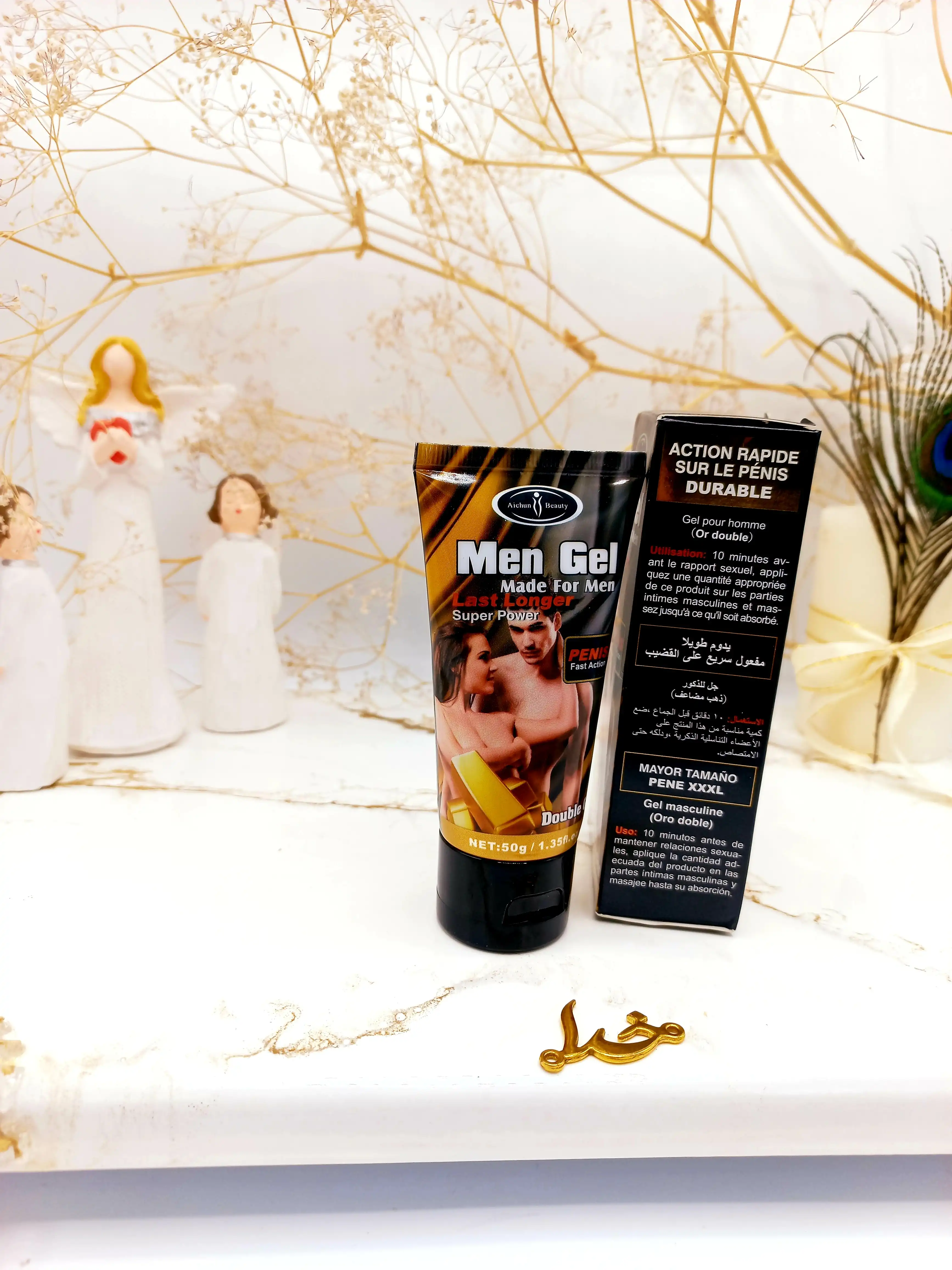 ژل تاخیری و روان کننده مردانه طلا آیچون بیوتی Aichun Beauty کد AC3161