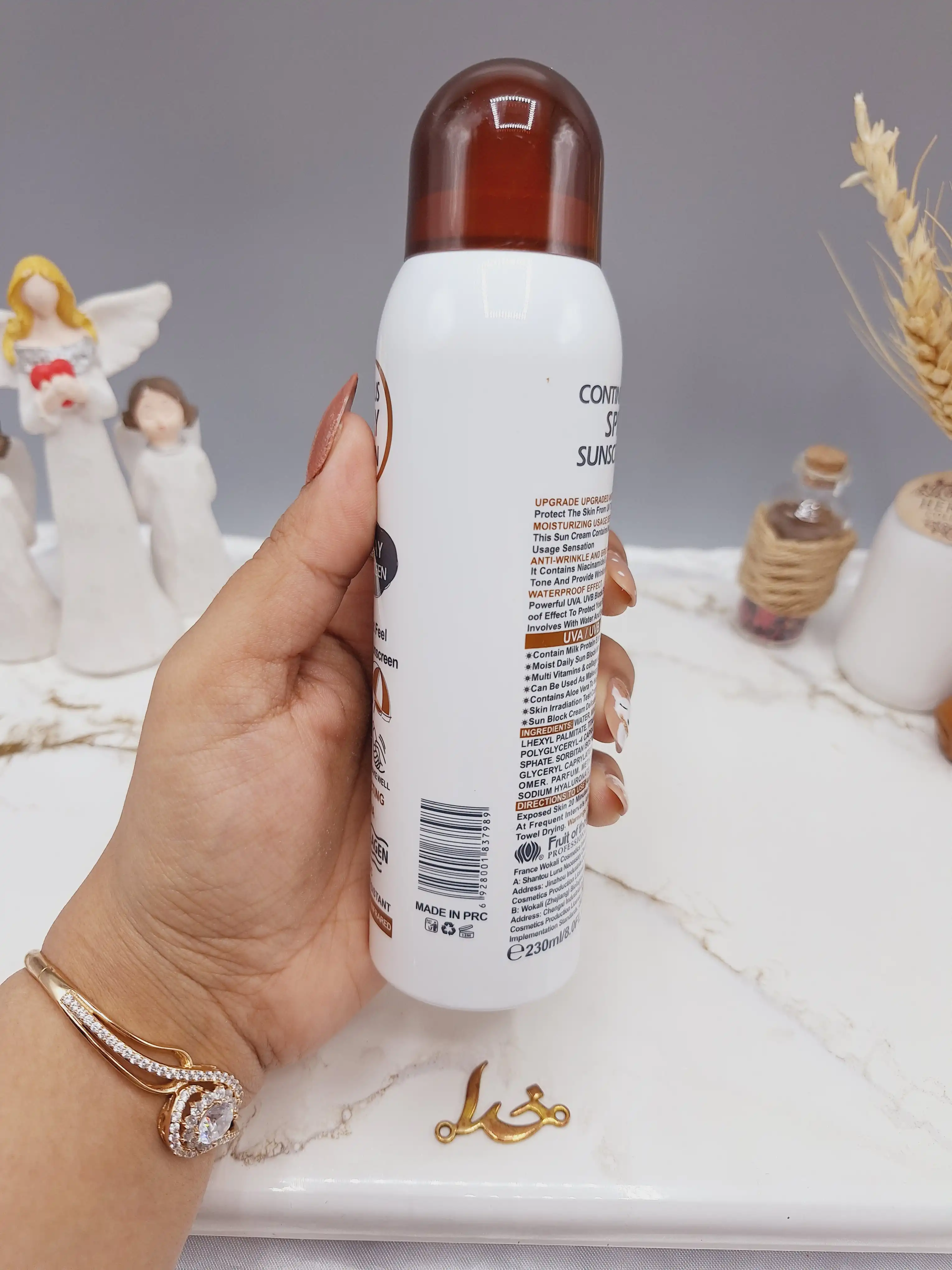 اسپری ضدآفتاب spf 60 برند وکالی WOKALI کد WKL 544