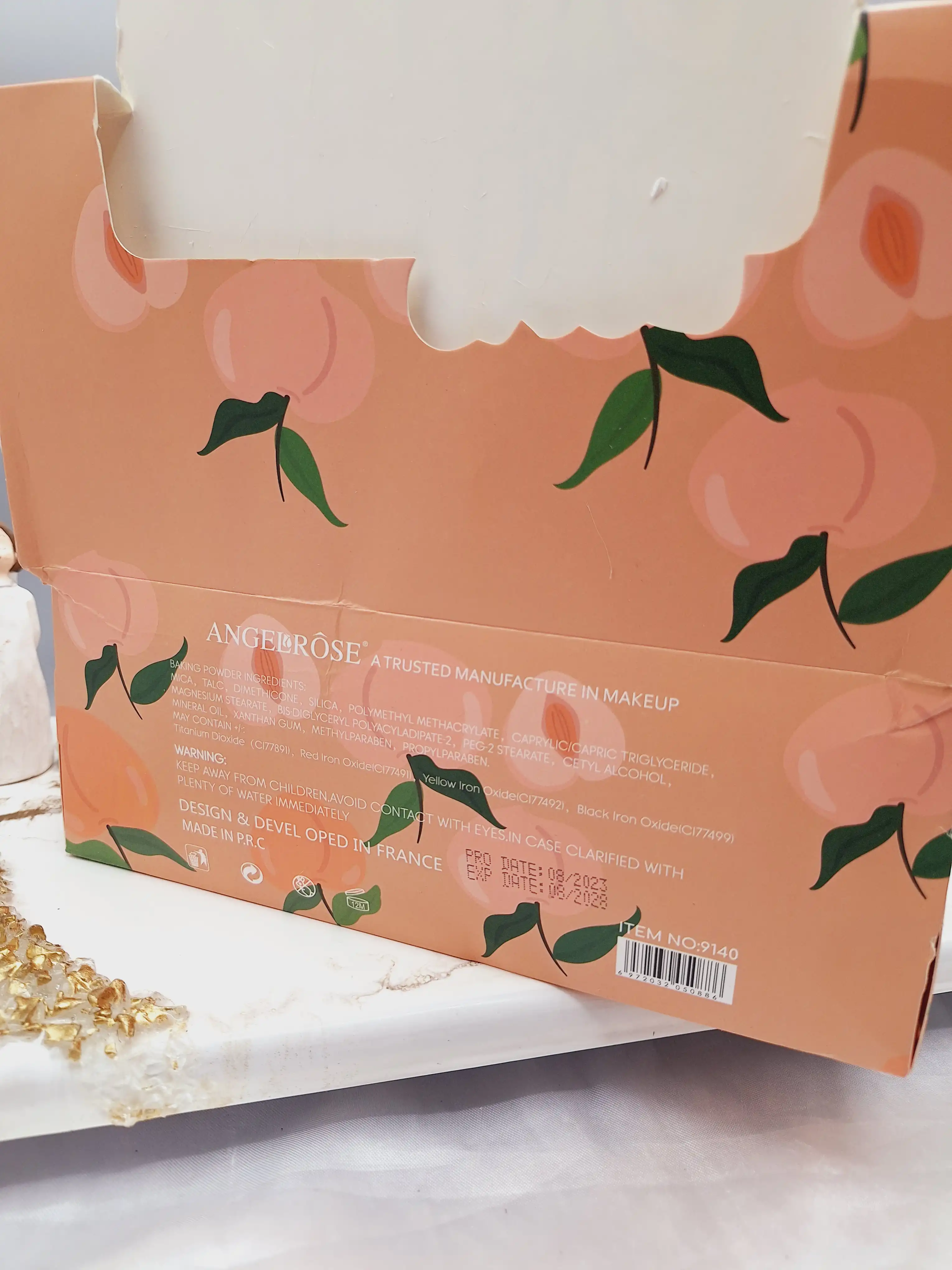 رژگونه دایره ای هلویی برند آنجل رز ANGELROSE کد 9140