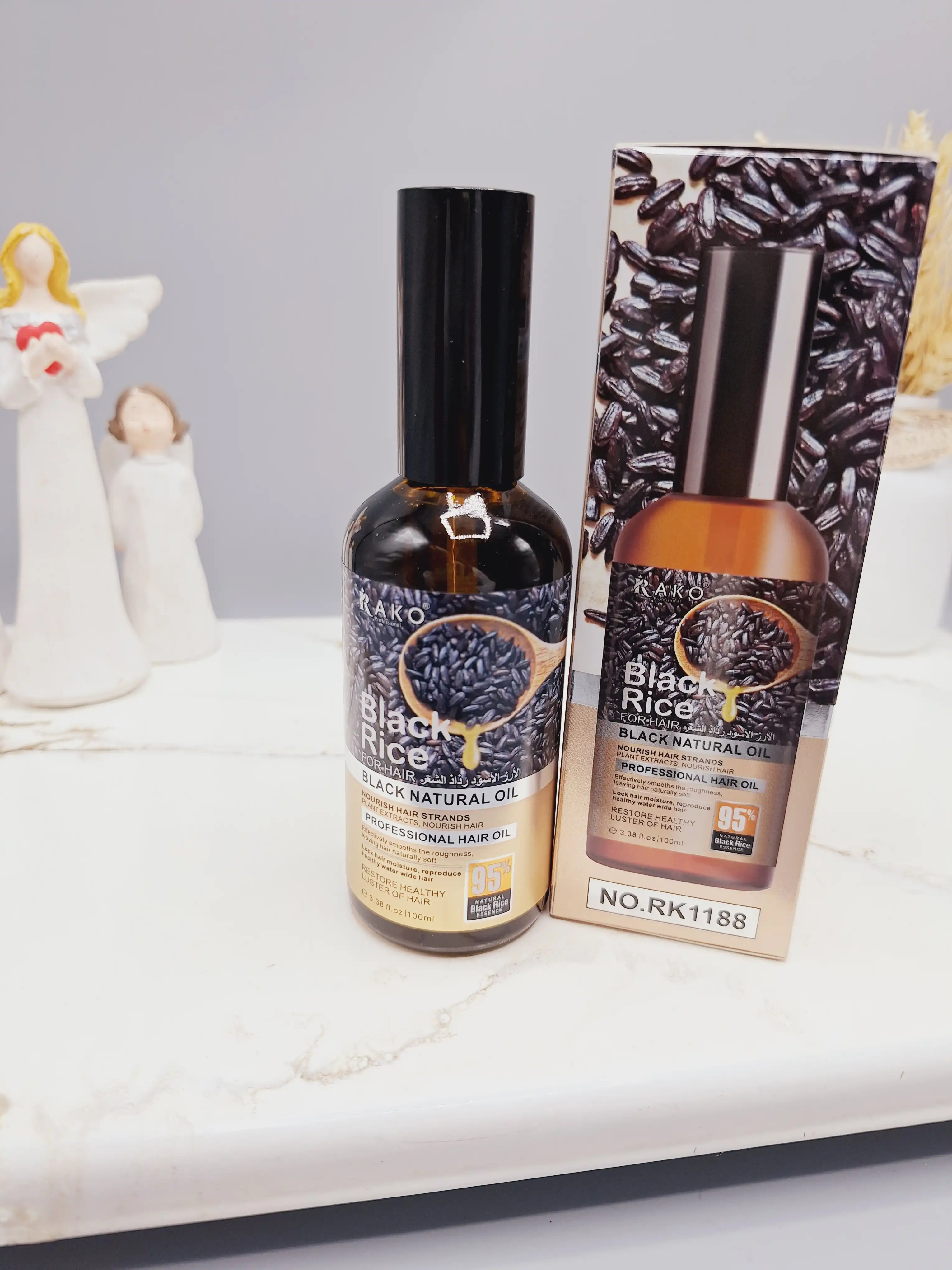 روغن مو تقویتی برنج سیاه برند راکو کد 1188